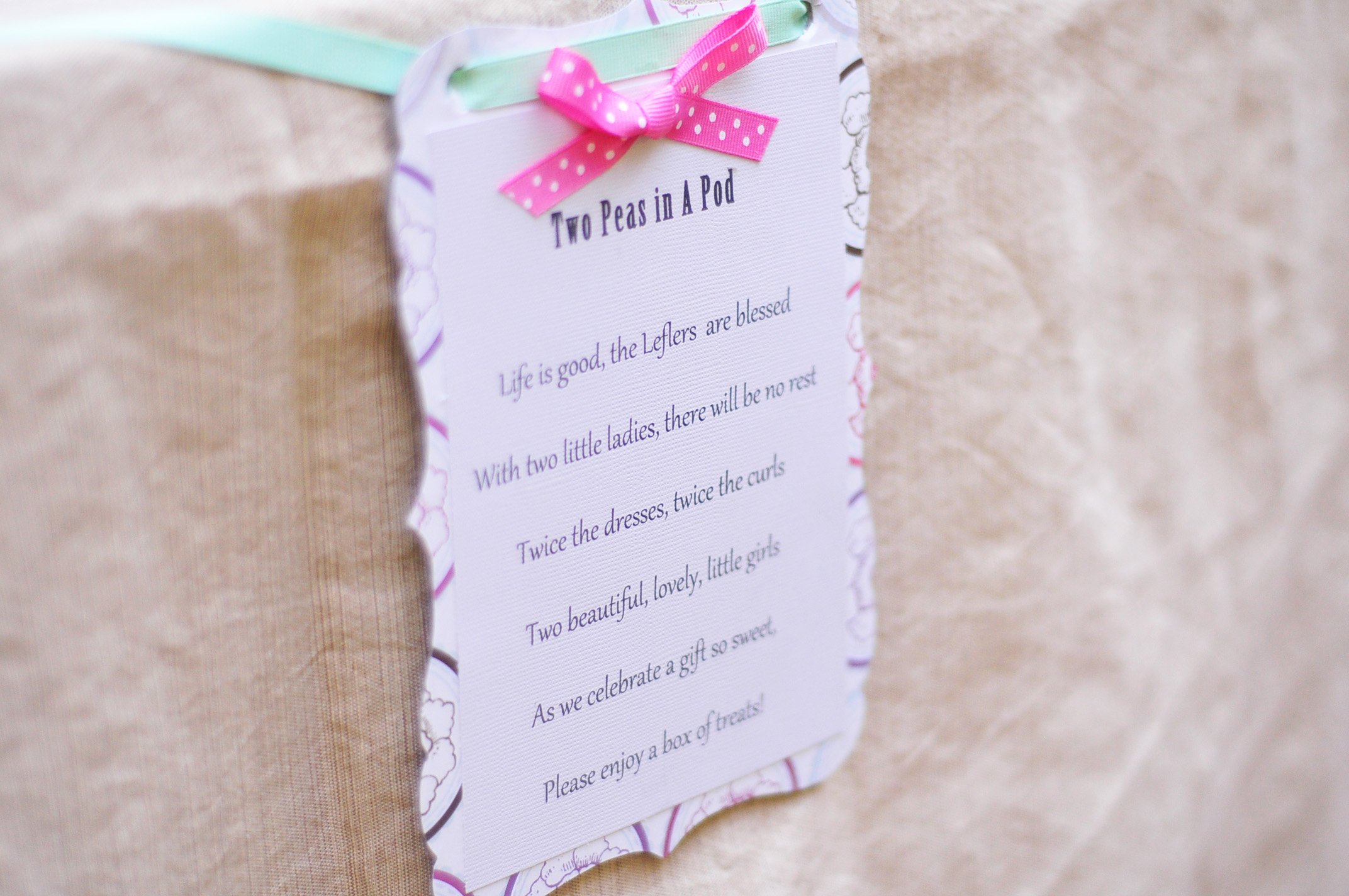 baby shower poems for favors
