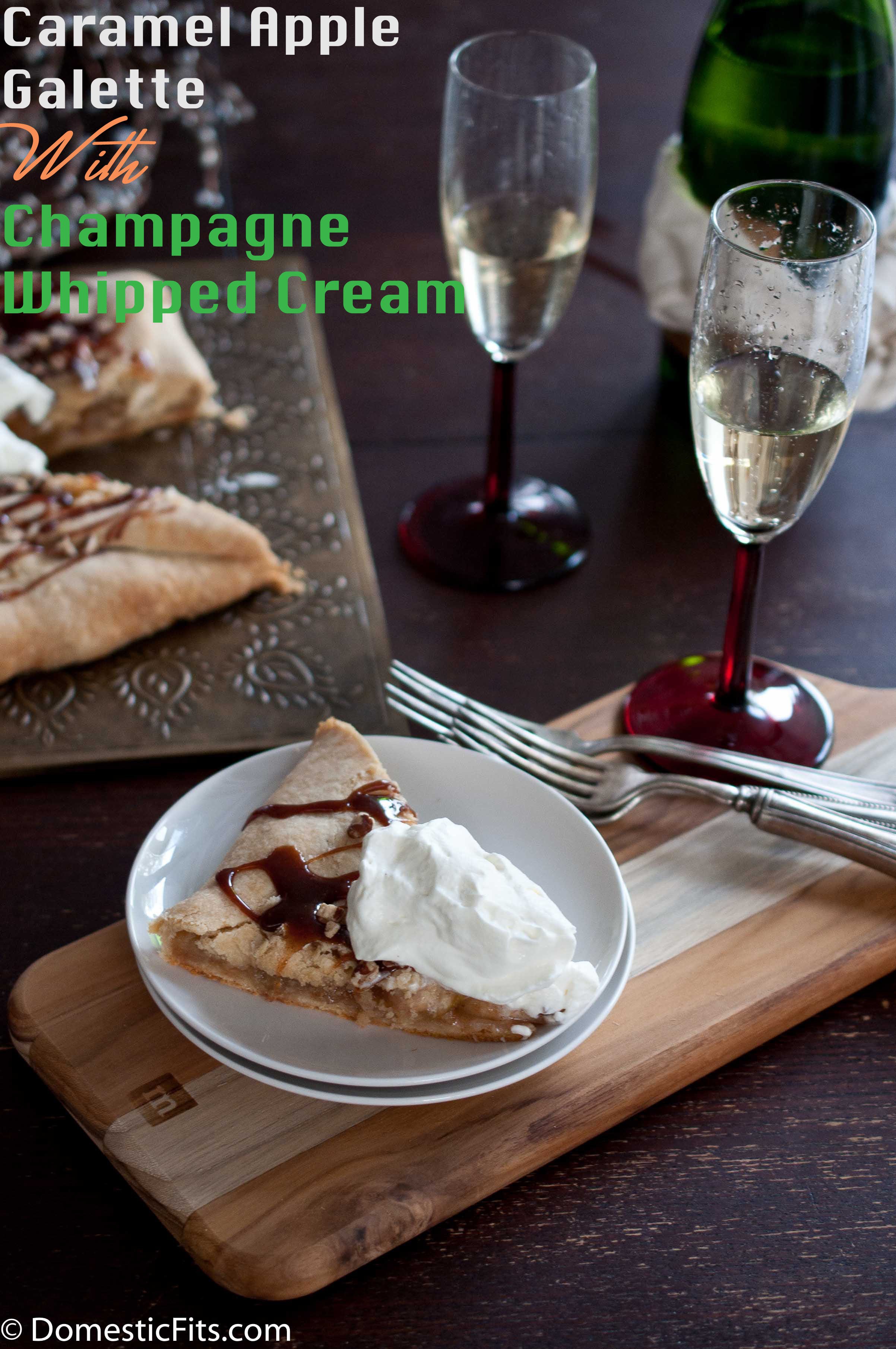 Caramel Apple Galette With Champagne Whipped Cream2p