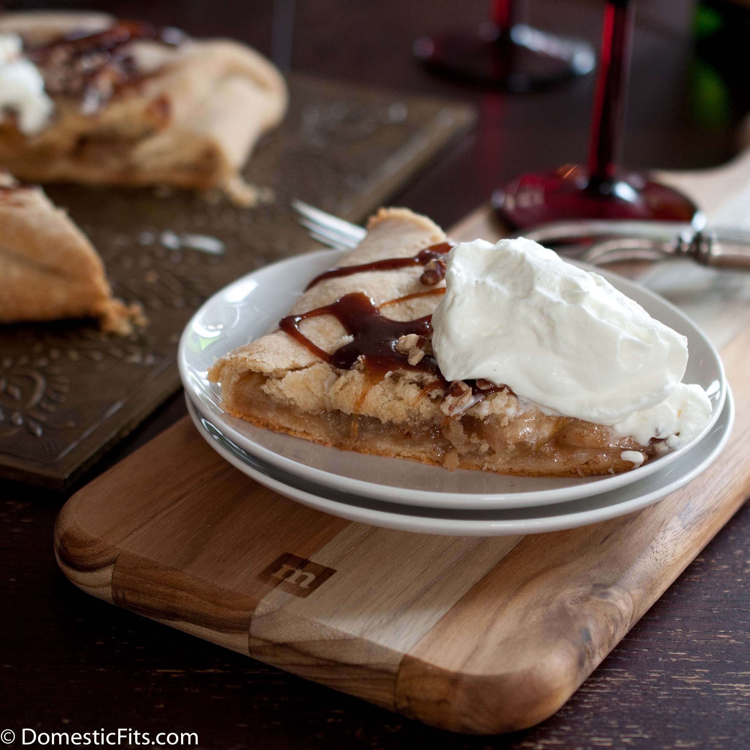Caramel Apple Galette With Champagne Whipped Cream3