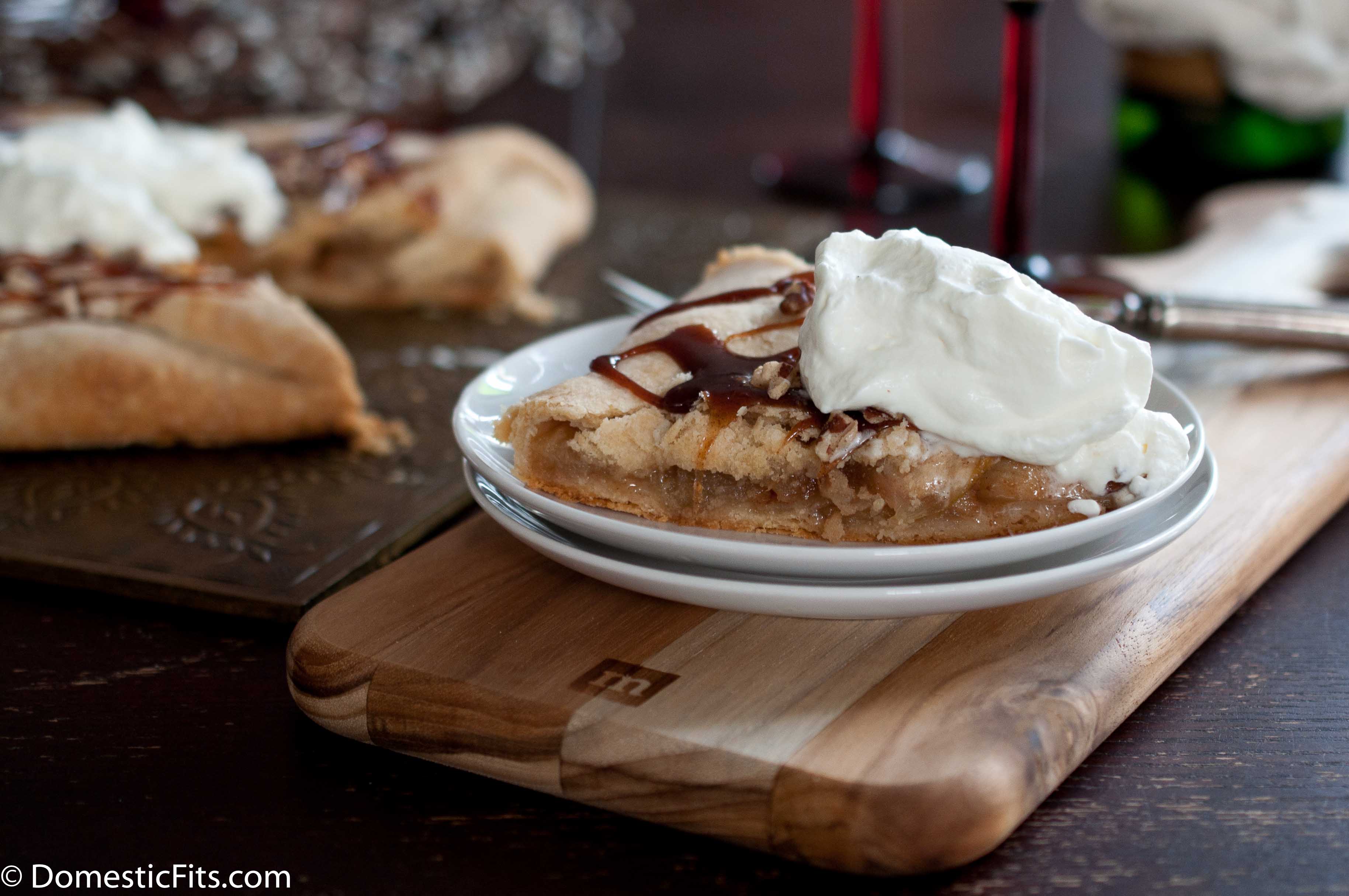 Caramel Apple Galette With Champagne Whipped Cream4