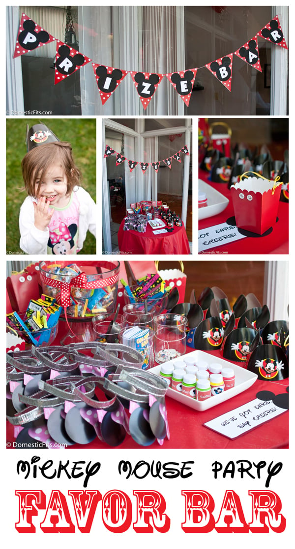 Mickey Mouse Kids Party Favor Bar: cheaper, easier, and better than a candy buffet!