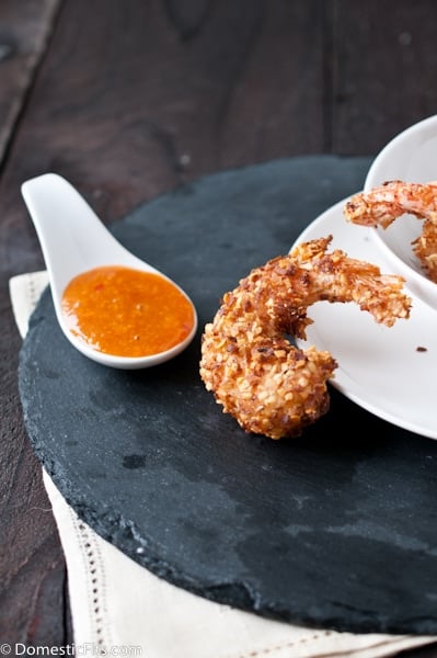 Shrimp Egg Rolls with Spicy Peanut Dipping Sauce - Life's Ambrosia