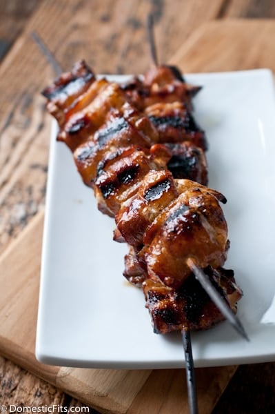 Bacon Wrapped Chicken Skewers