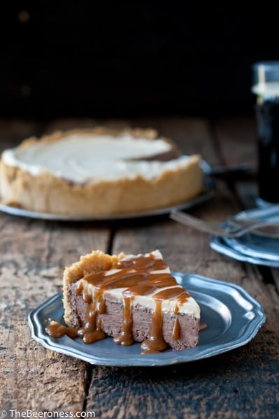 Chocolate Stout and Dulce de Leche Ice Box Pie via @TheBeeroness