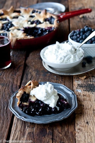 Blueberry Cider Skillet Pie with Lime Basil Whipped Cream10