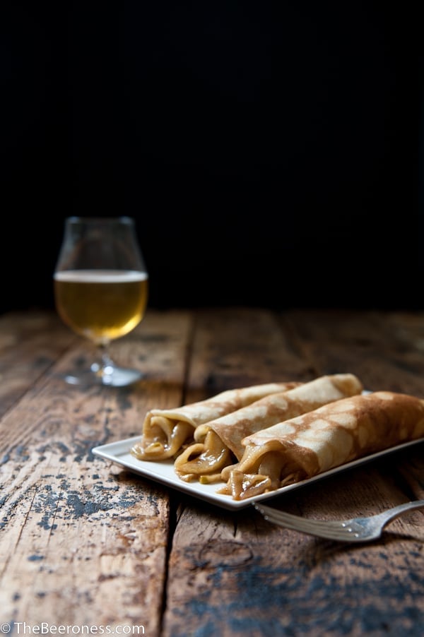 Beer Crepes with Beer Caramelized Apples 2