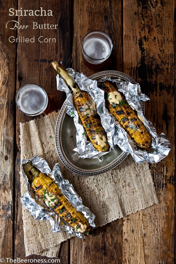 Sriracha Beer Butter Grilled Corn-P