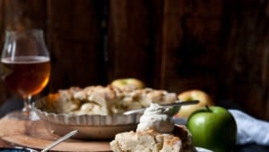 Apple Pie with Pale Ale Mascarpone Cream