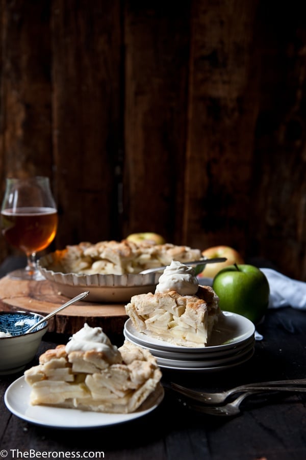 Apple Pie with Pale Ale Mascarpone Cream