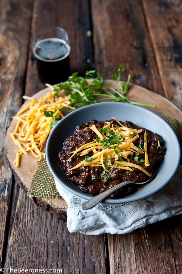 Short Rib Black Bean Beer Chili, SO GOOD. It's eat-it-out-of-the-pot-before-anyone-else-can-have-any good.