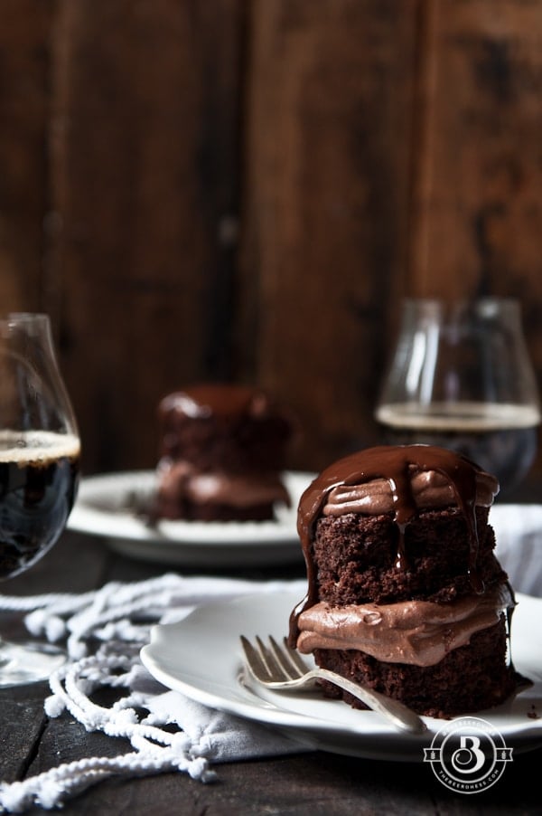 Mini Chocolate Stout Cakes For Two (or four)