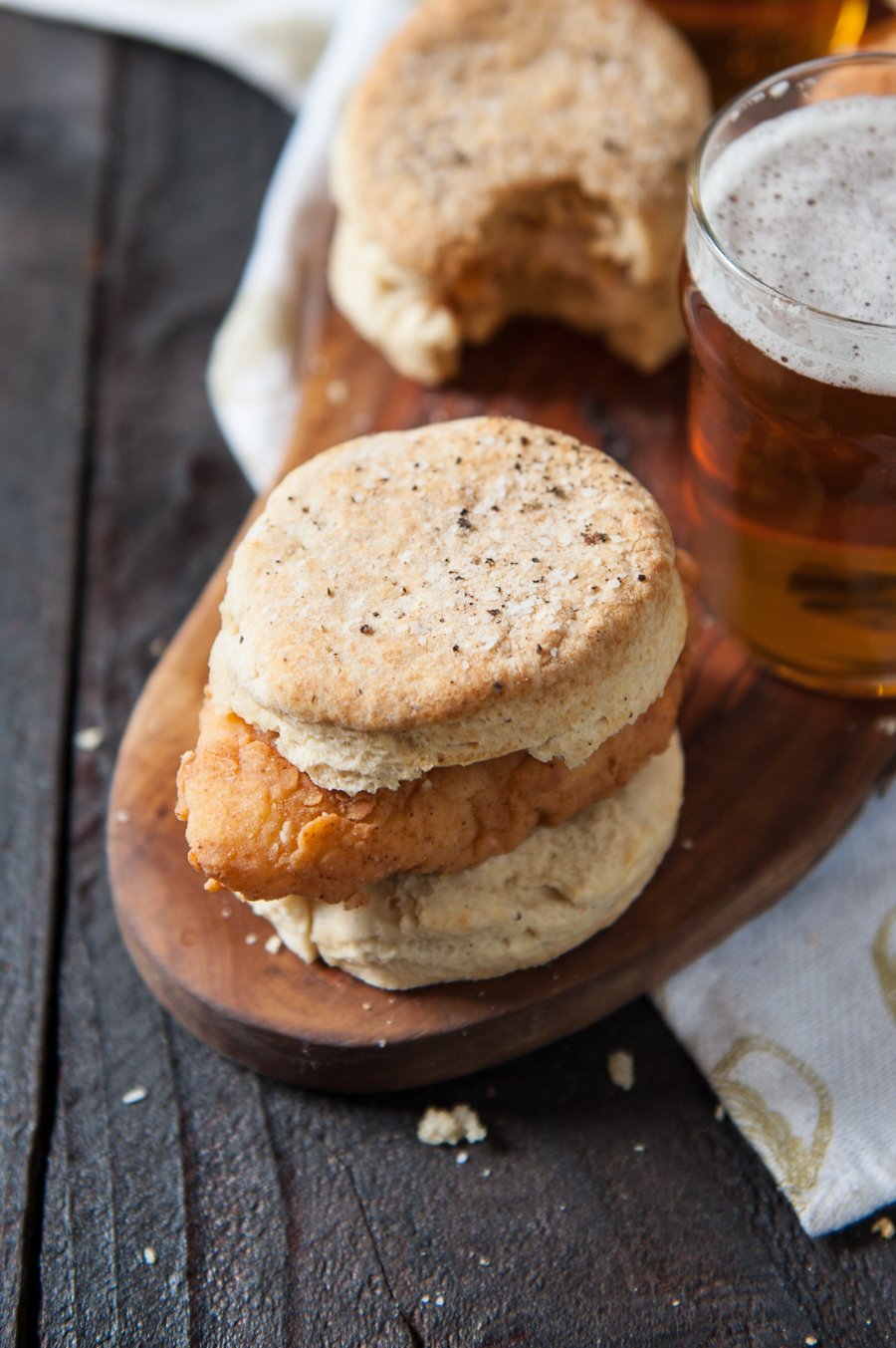 Hot Beer Fried Chicken and Pepper Biscuits -2