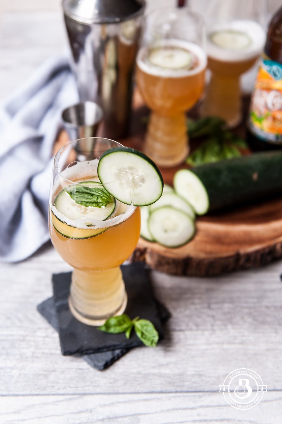 Beer Cocktail Recipe Cucumber Basil IPA Cooler