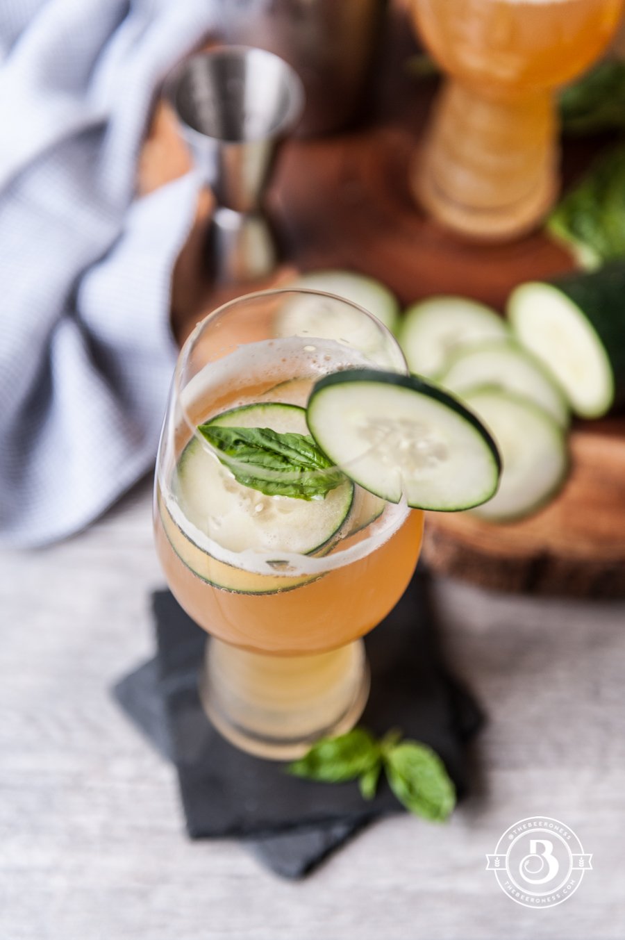 Beer Cocktail Recipe-Cucumber Basil IPA Cooler2