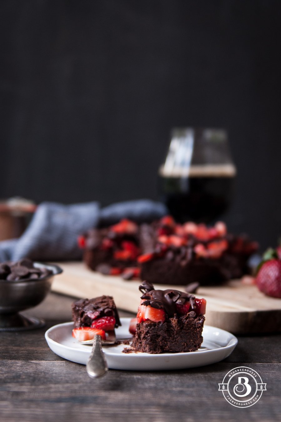 Chocolate Covered Strawberry Stout Brownies4