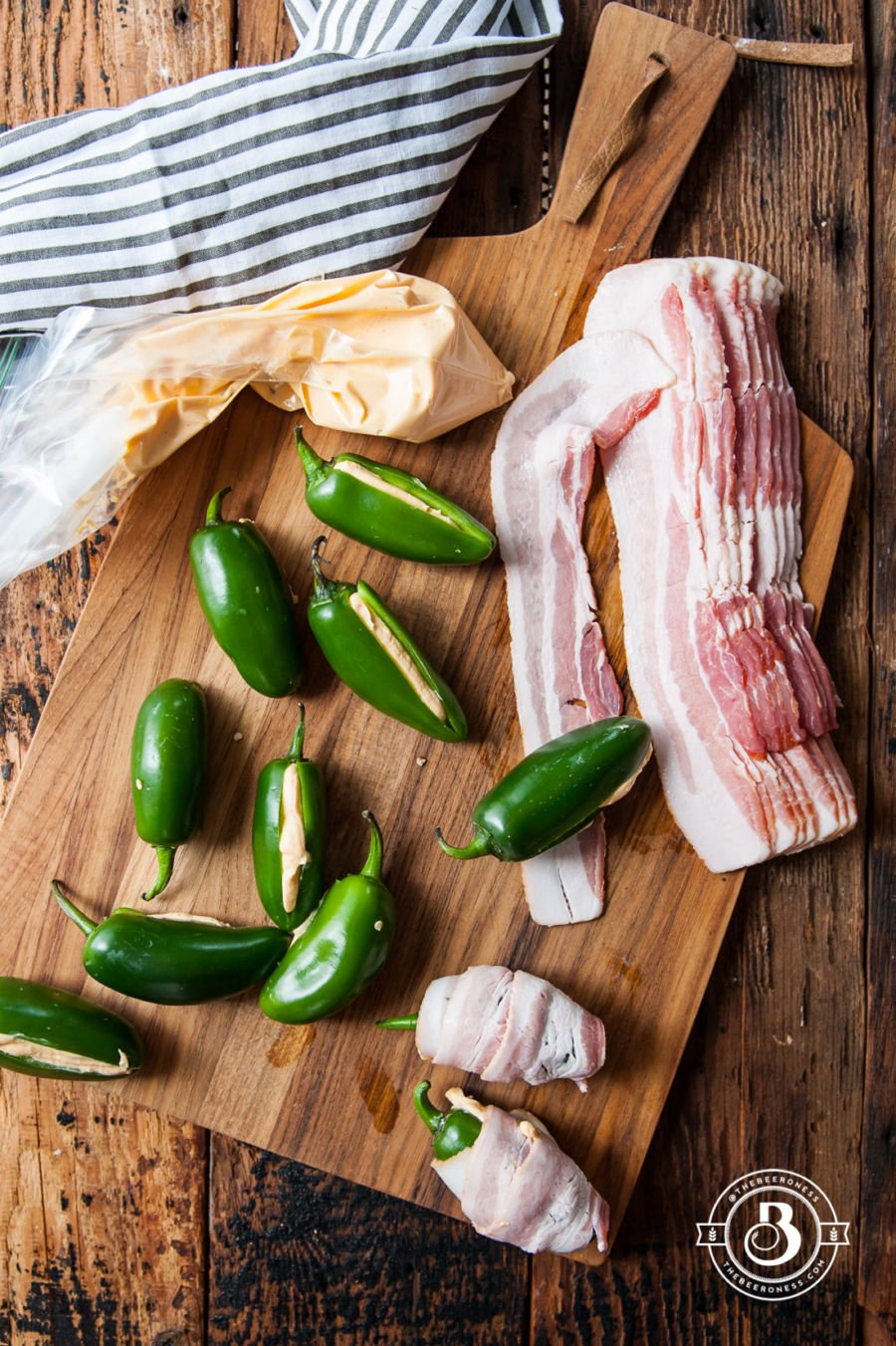 Grilled Beer Cheese Stuffed Bacon Wrapped Jalapeños & A Grill Giveaway!