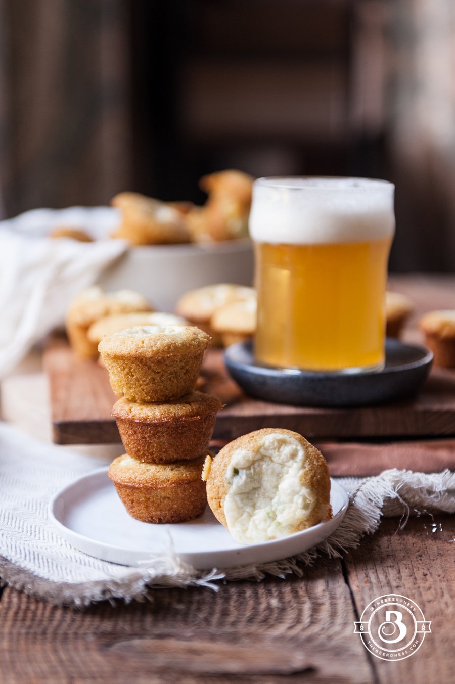 Jalapeno Cream Cheese Stuffed Beer Cornbread Muffins2