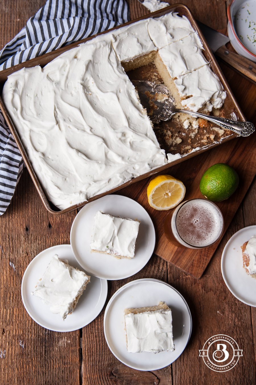Lemon Beer Party Cake with Rum Lime Whipped Cream3