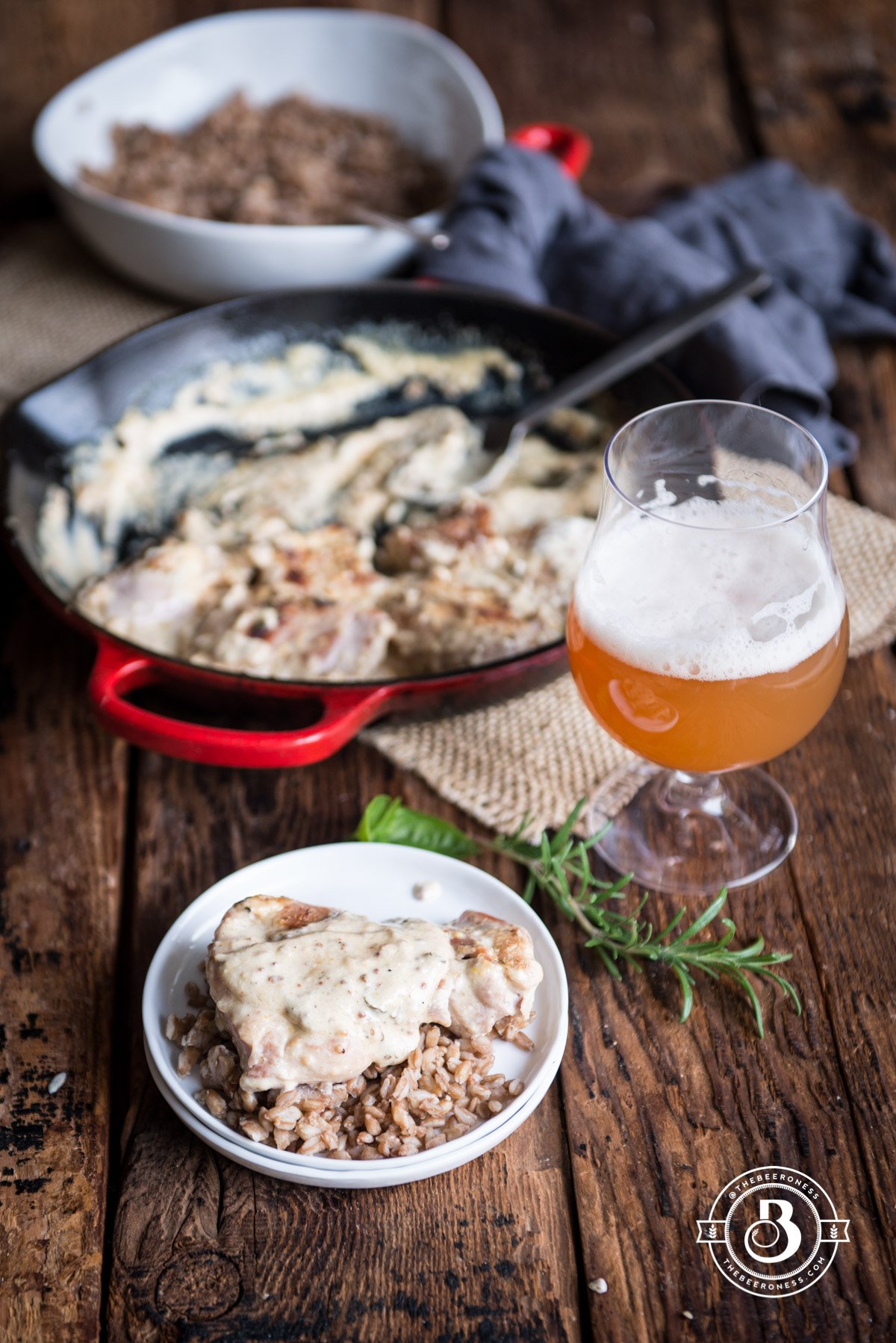 Skillet Sour Cream Beer Chicken