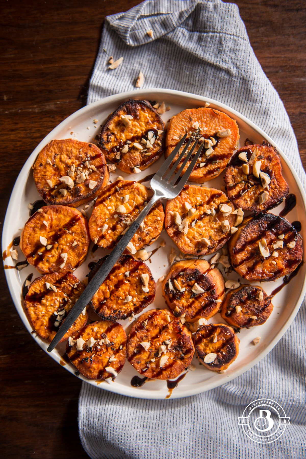 Oktoberfest Beer Sweet Potato Fries {Spiced Balsamic Dipping Sauce}