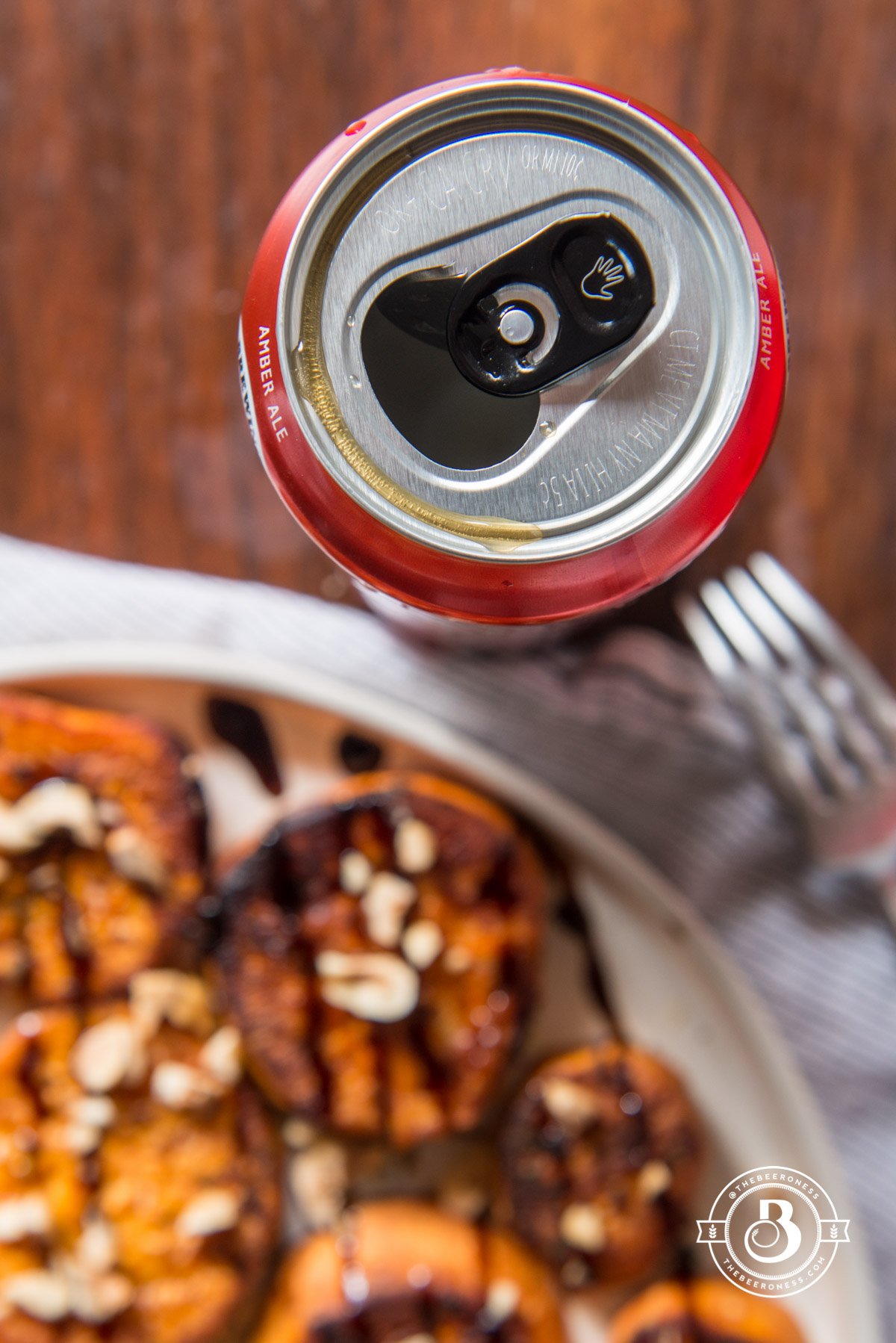 Melting Beer Sweet Potatoes with Balsamic and Hazelnuts