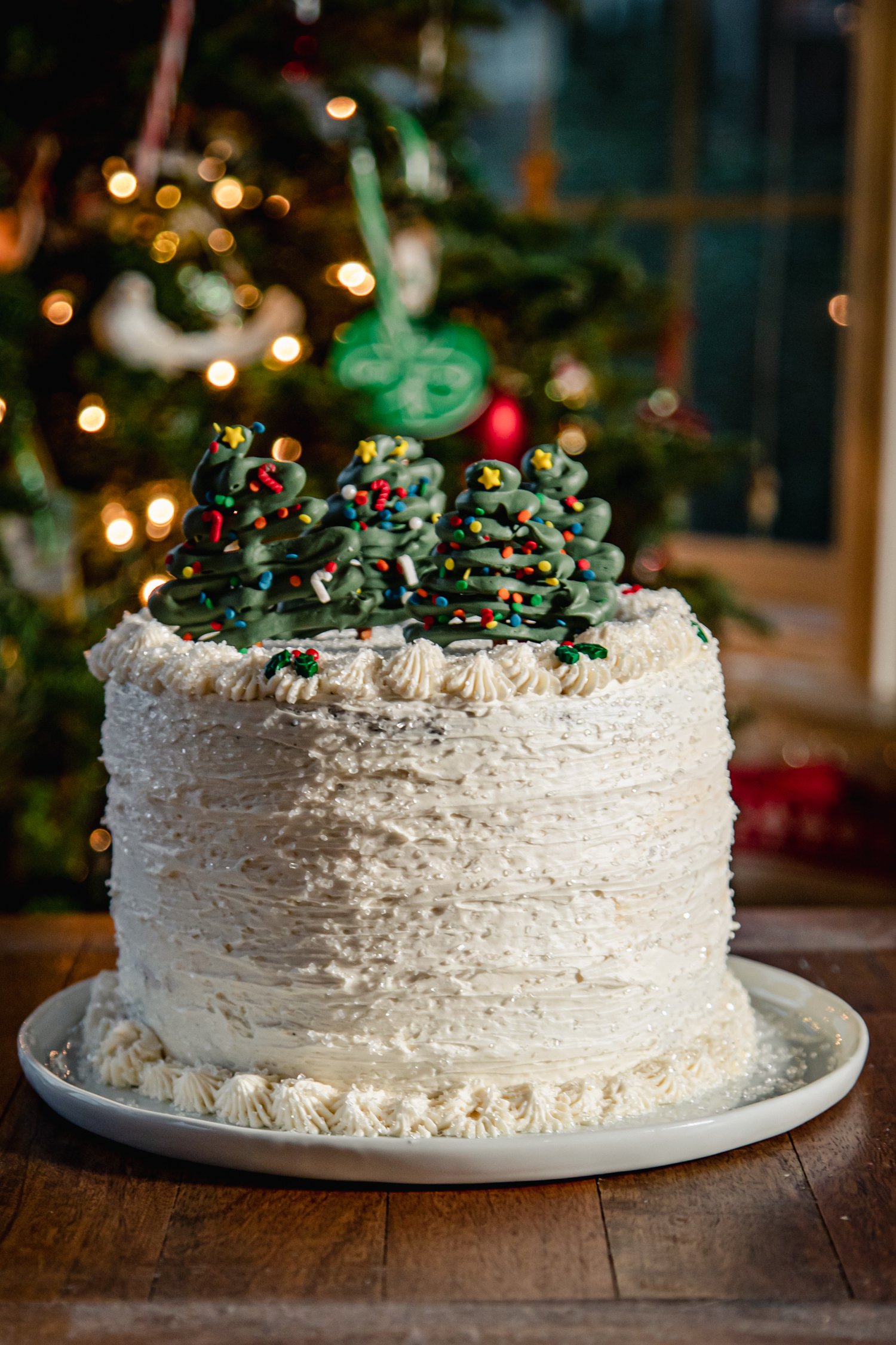 Santa's Workshop Christmas Cake - Curly Girl Kitchen