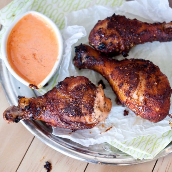 Baked Brown Sugar Chicken Wings With Roasted Red Pepper Cream Sauce ...